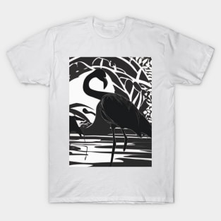 Flamingo Shadow Silhouette Anime Style Collection No. 138 T-Shirt